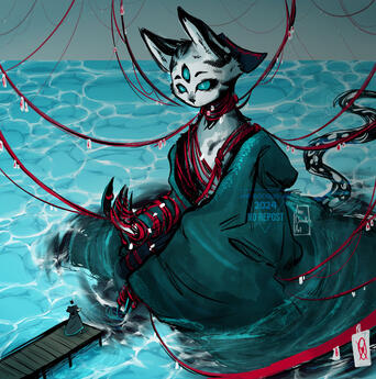 Ilustración oc boceto a color