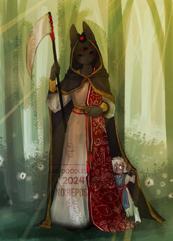 Full color sketch con fondo